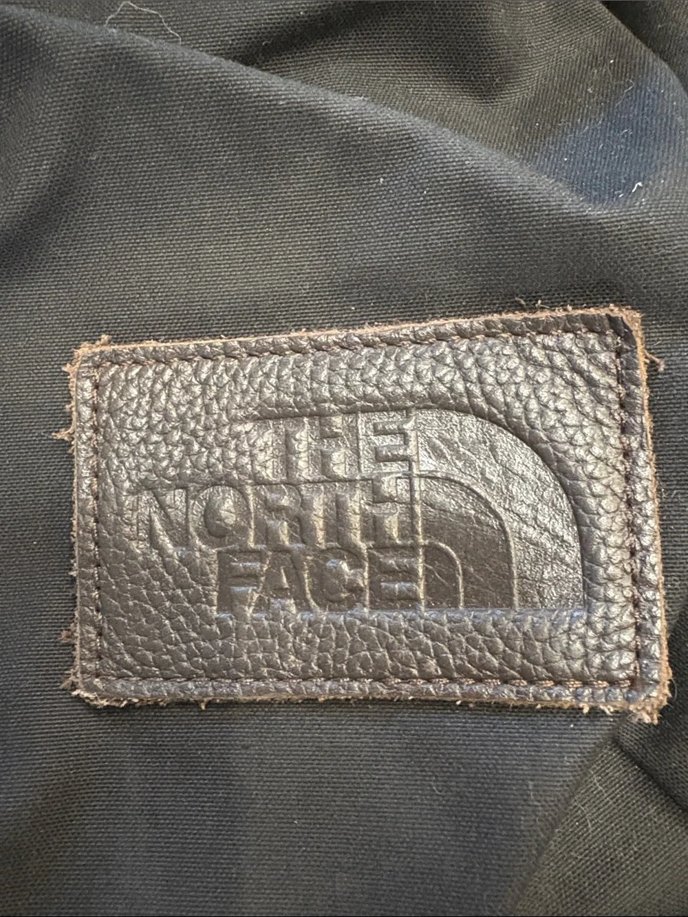 The North Face Black Premium Rucksack Black with Brown Leather Trim